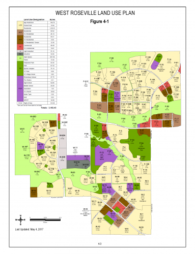 West Roseville Specific Plan - Land Use Map - Development and Zoning ...